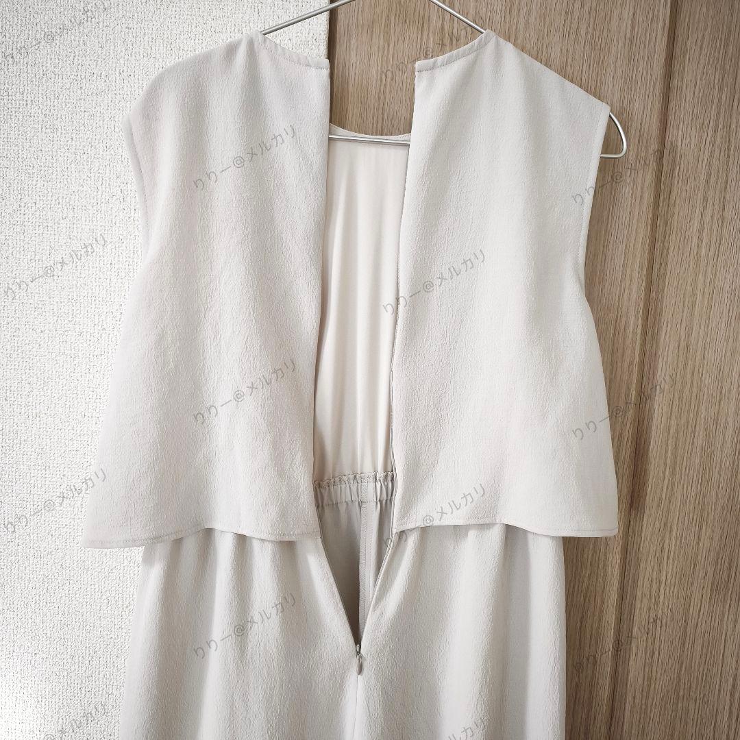 美品・25SS★Noble　ダブルクレープスリーブレスオールインワン　ノーブル