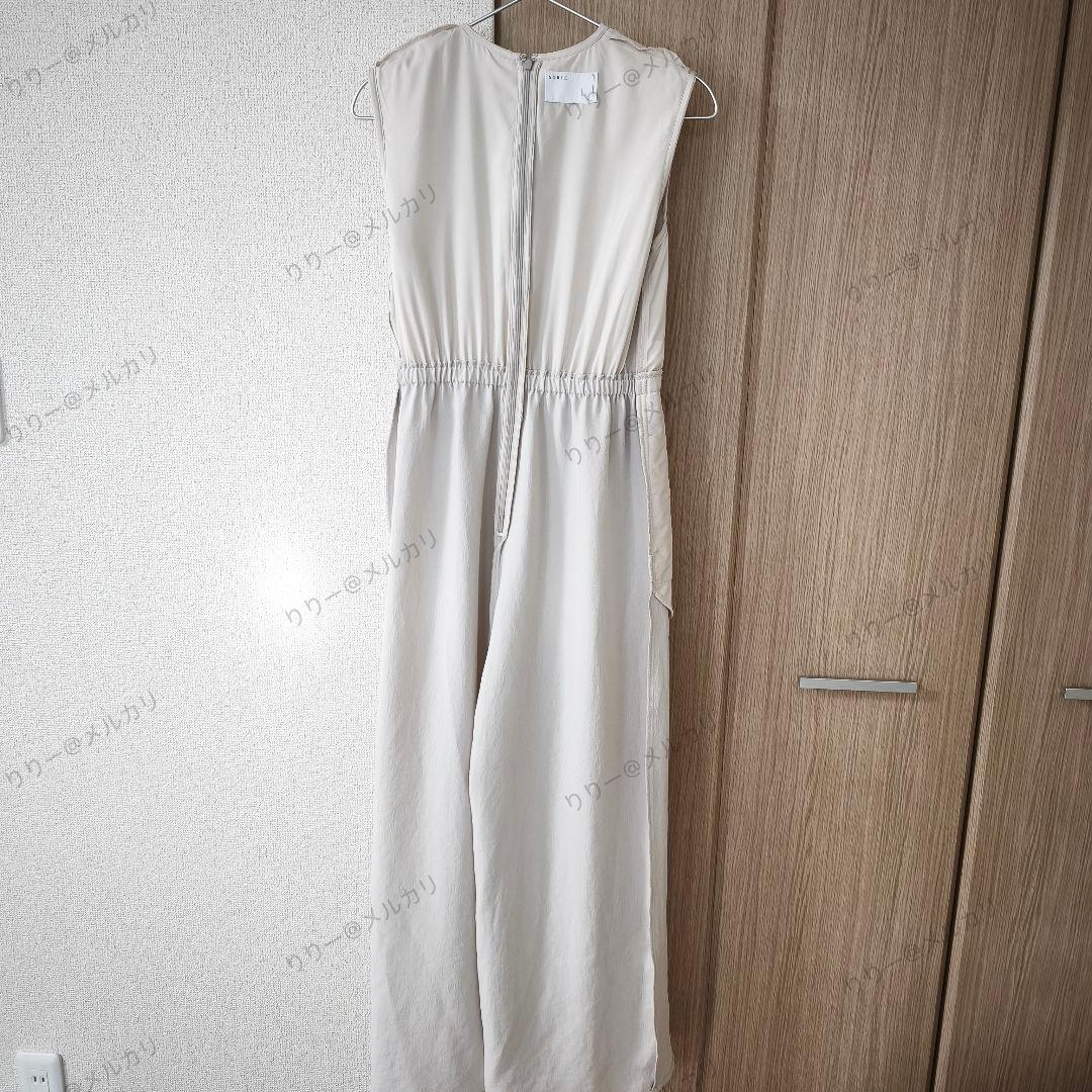 美品・25SS★Noble　ダブルクレープスリーブレスオールインワン　ノーブル