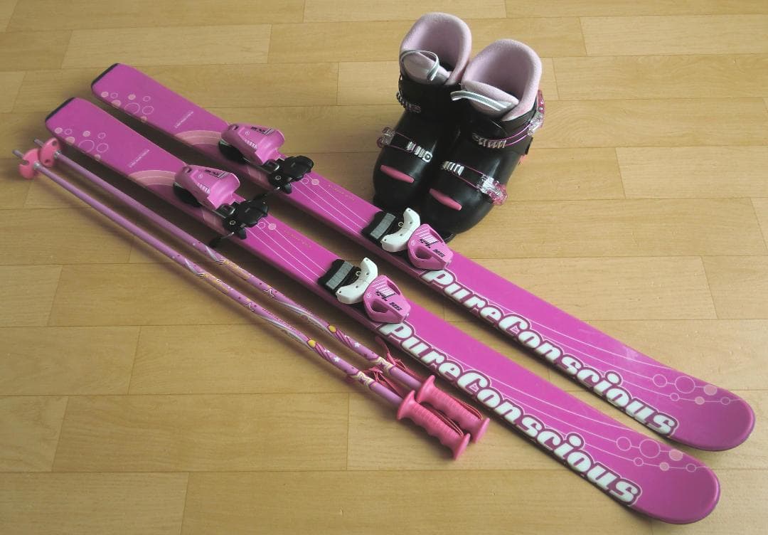 ■■送料無料■PURECONSCIOUS■子供用スキーセット■板120靴22■■
