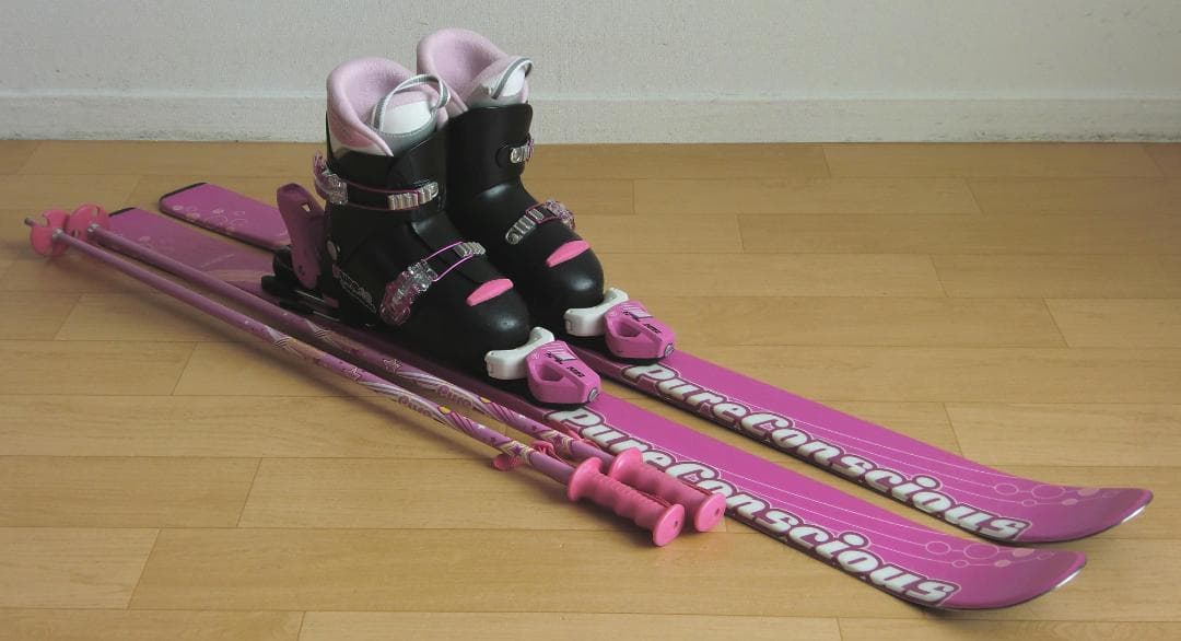 ■■送料無料■PURECONSCIOUS■子供用スキーセット■板120靴22■■