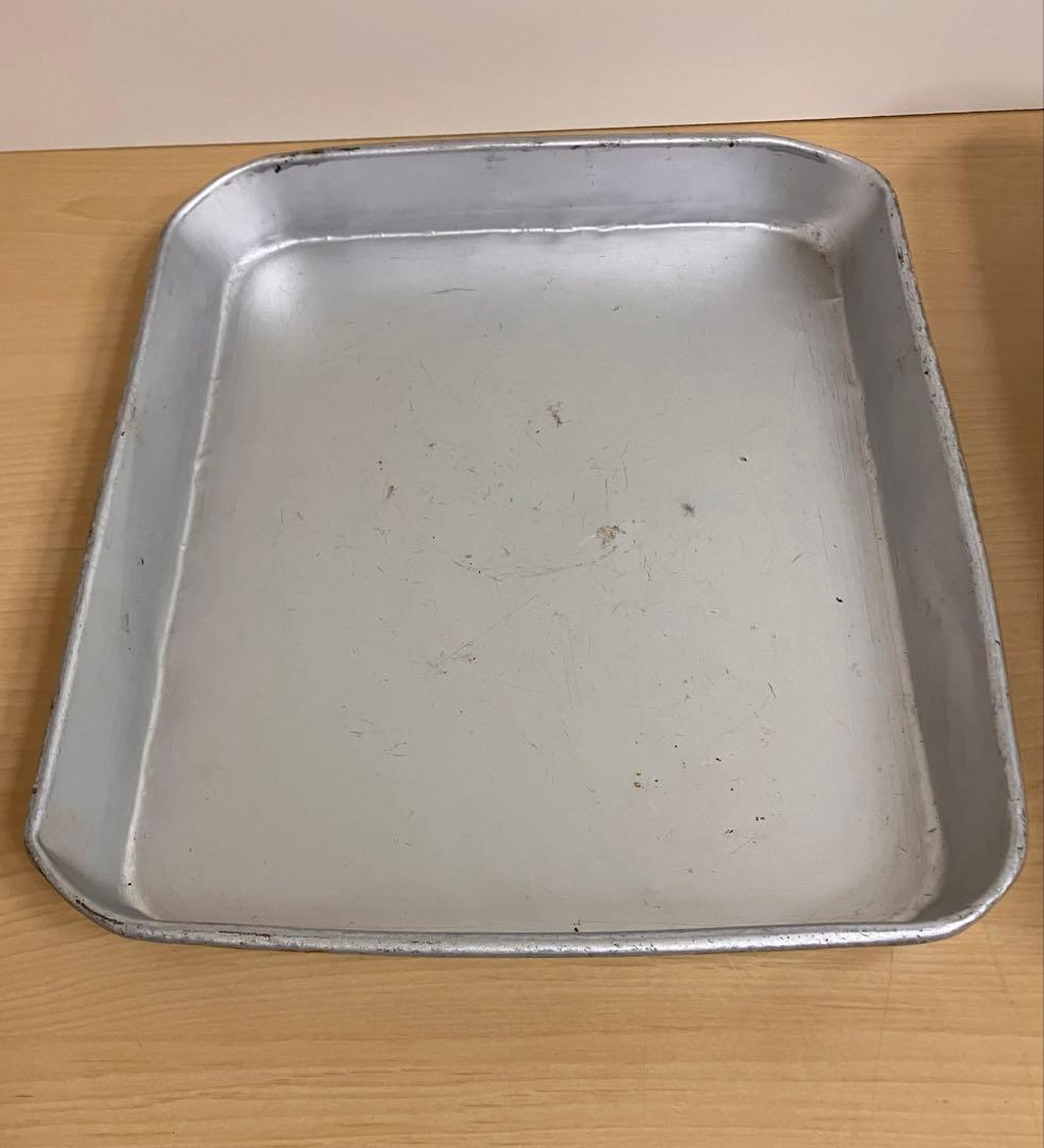 昭和レトロ　学校給食アルミ　給食缶　アルおかず缶　3個湯切り1個 アンティーク