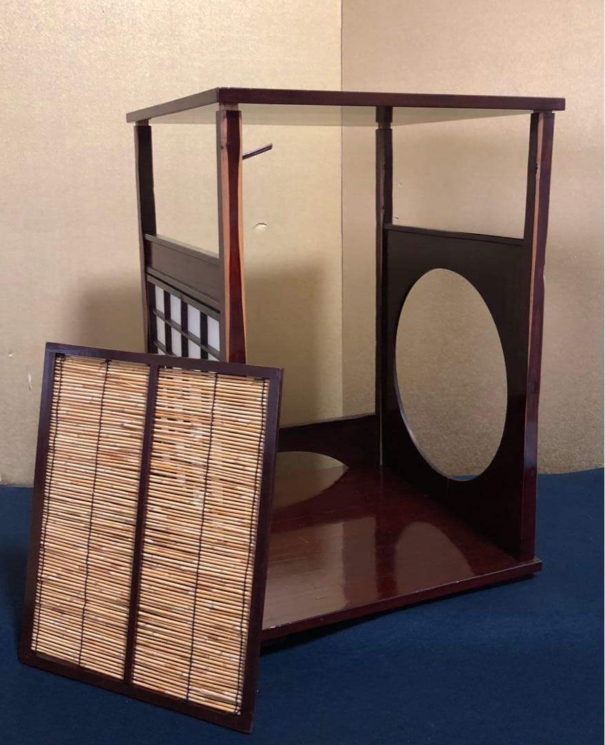 《レ》茶道具 桐溜塗 吉野棚 組立式 塗師 川瀬表完作 共箱 251216お5