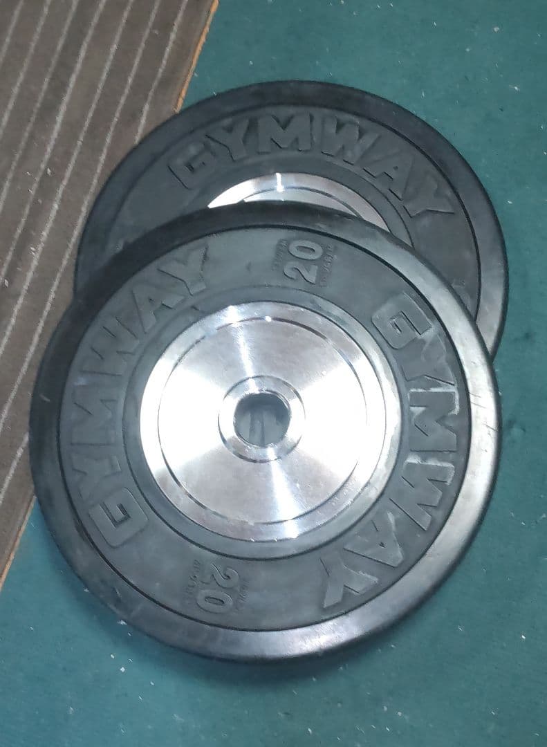 GYMWAY 20kgプレート２枚 バンパープレート ①