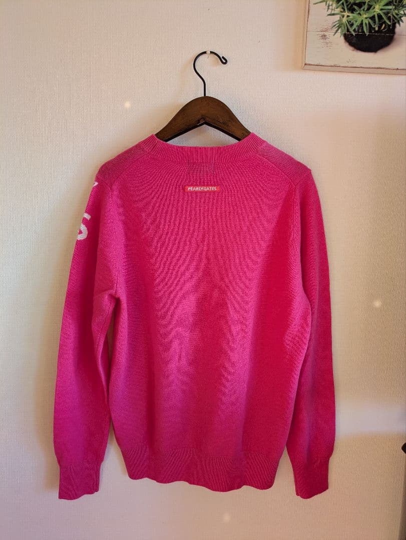 PEARLY GATES ピンク カシミヤニットセーターsizeМ