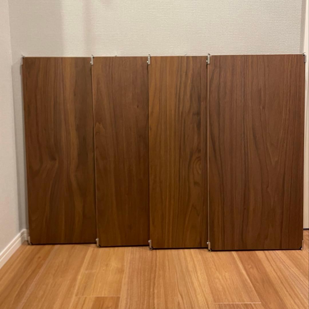 MUJI ユニットシェルフ　追加棚　ウォールナット材 4枚セット