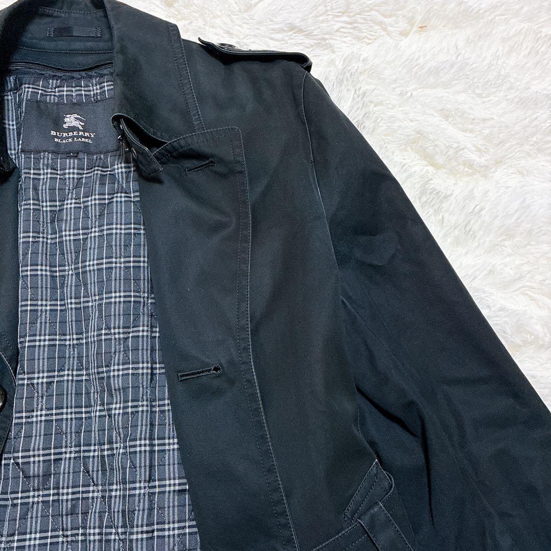 バーバリーブラックレーベル トレンチコート ノバチェック ライナー L
