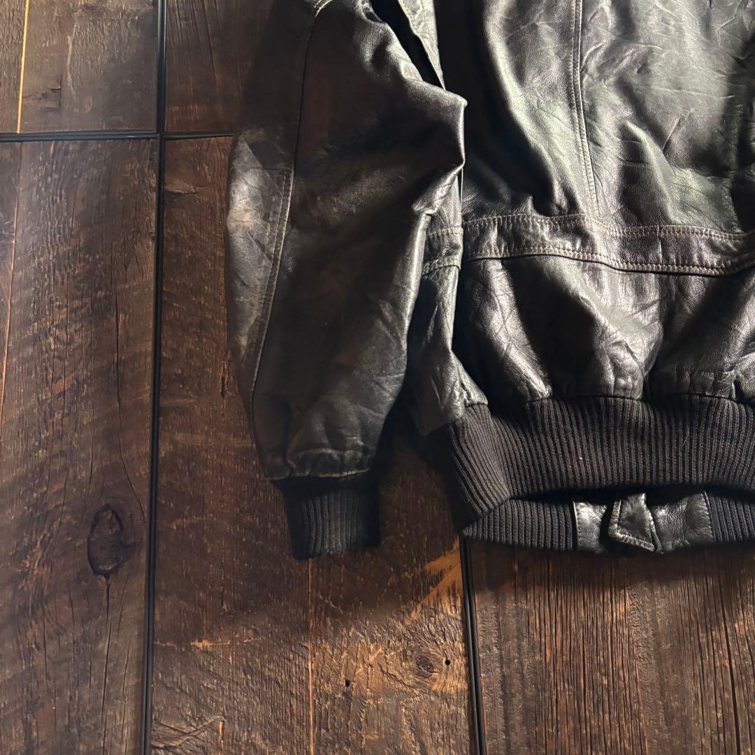 古着　本革A2ボンバージャケット　フライトジャケット　グランジグランパコアXL.