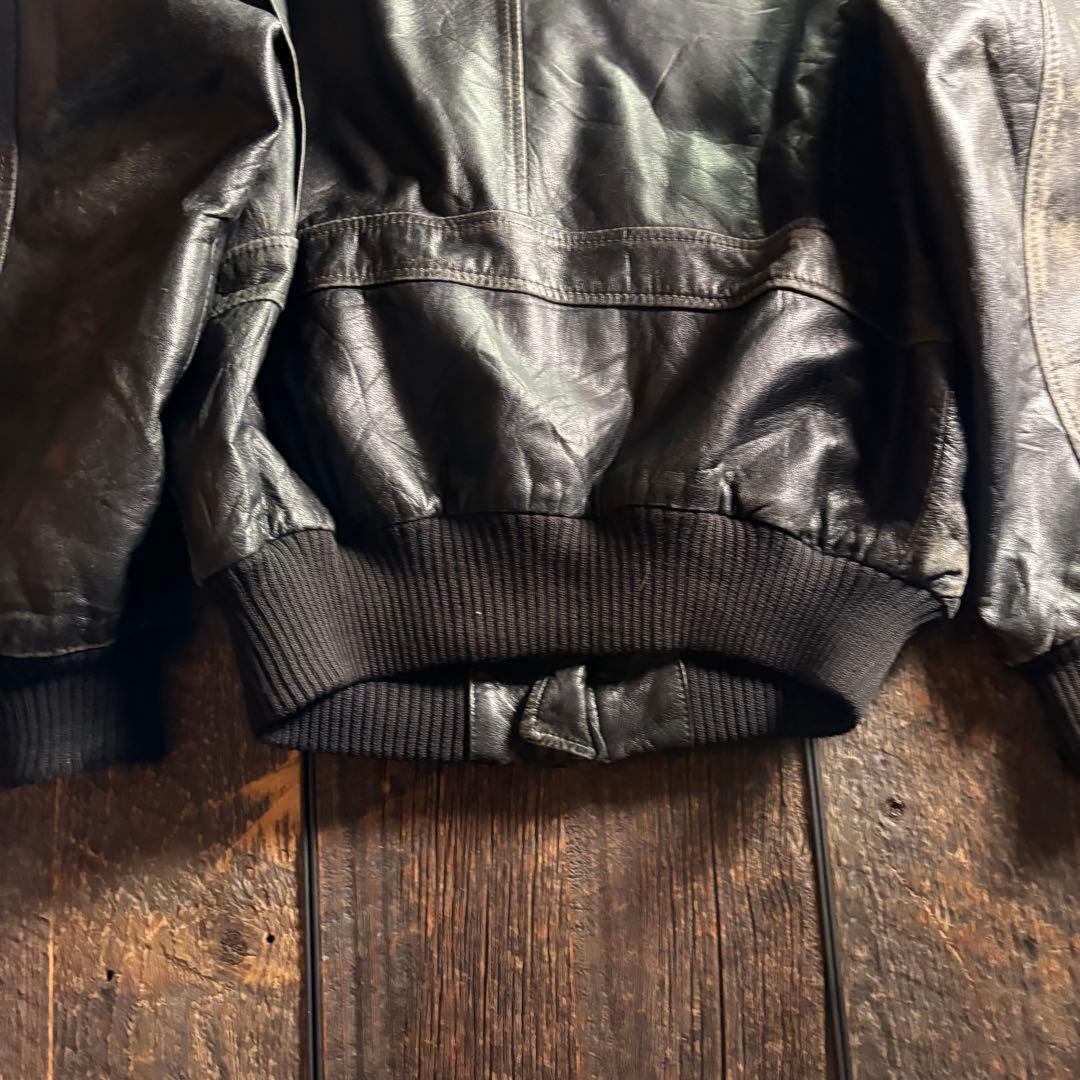 古着　本革A2ボンバージャケット　フライトジャケット　グランジグランパコアXL.