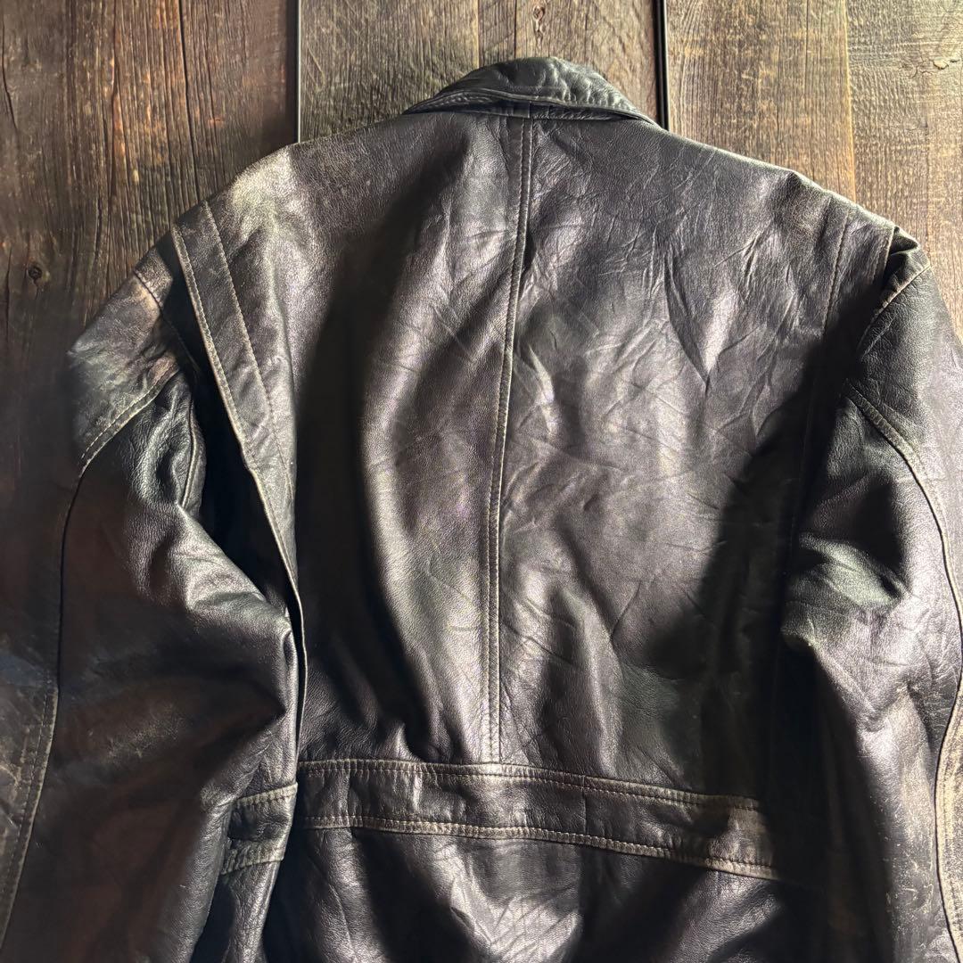 古着　本革A2ボンバージャケット　フライトジャケット　グランジグランパコアXL.