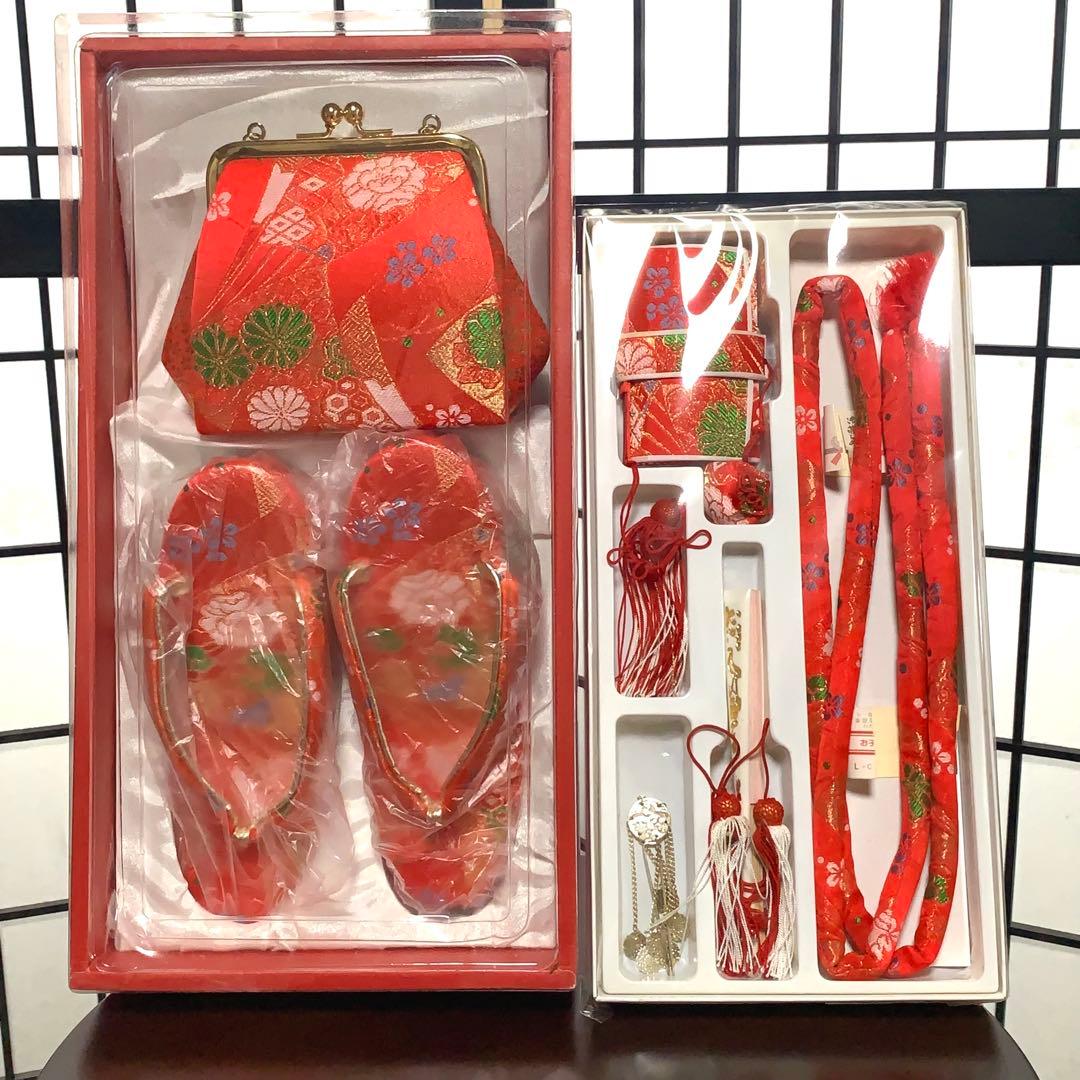 【美品】七五三フルセット　7歳　晴れ着　キッズ　子供　着物　身丈92cm 紫系