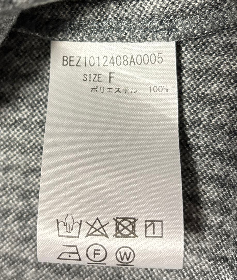 [美品]BEARDSLEY ウールライクシャツコートチェック柄