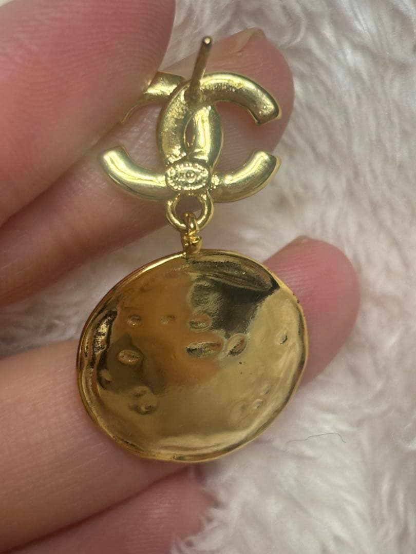 CHANEL ヴィンテージ風 プレート ピアス