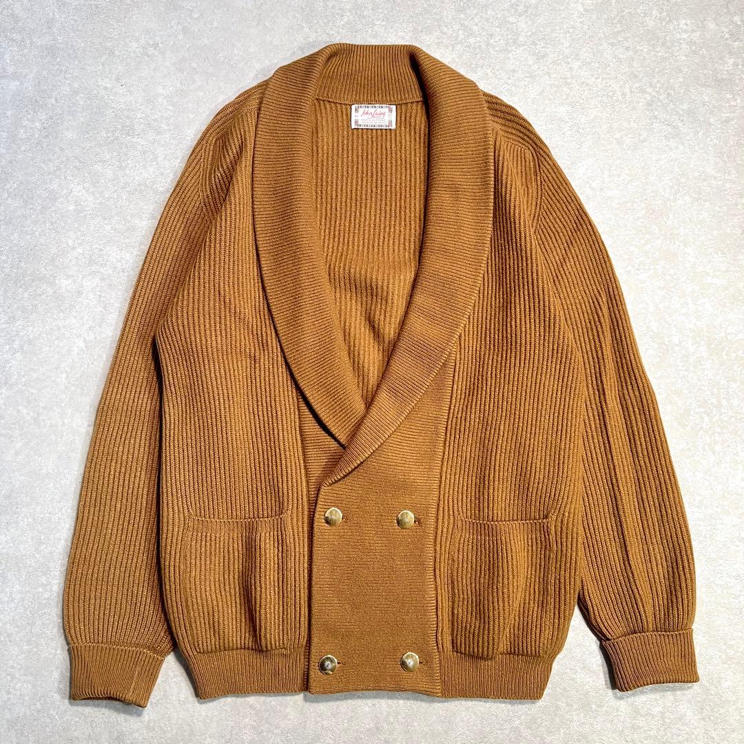 【極上品】JOHN LAING 肉厚カシミヤ100%カーディガン キャメル42