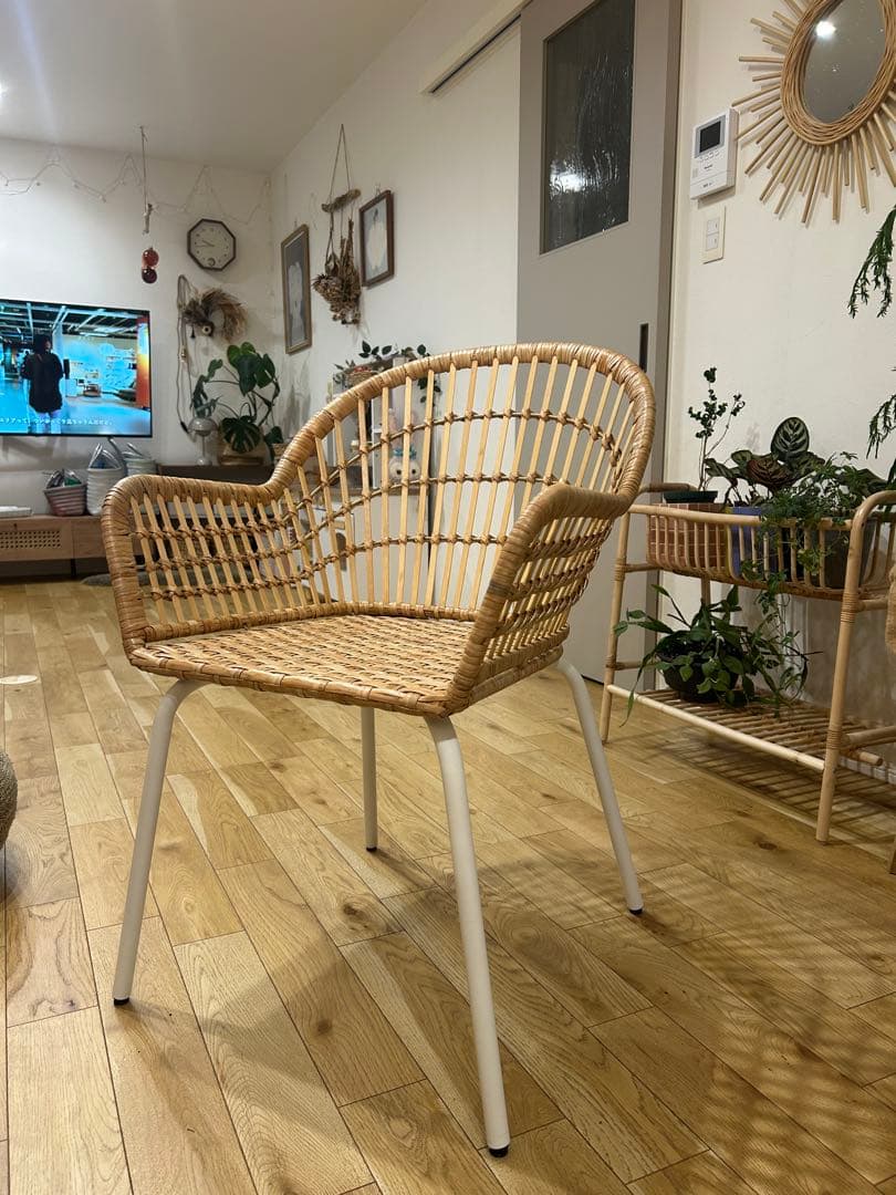 送料込み　ikea ニルソーヴェ　ラタン　チェア