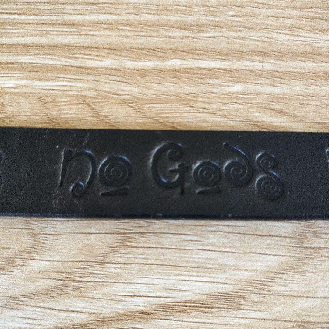 鳩バックル付き黒レザーベルト