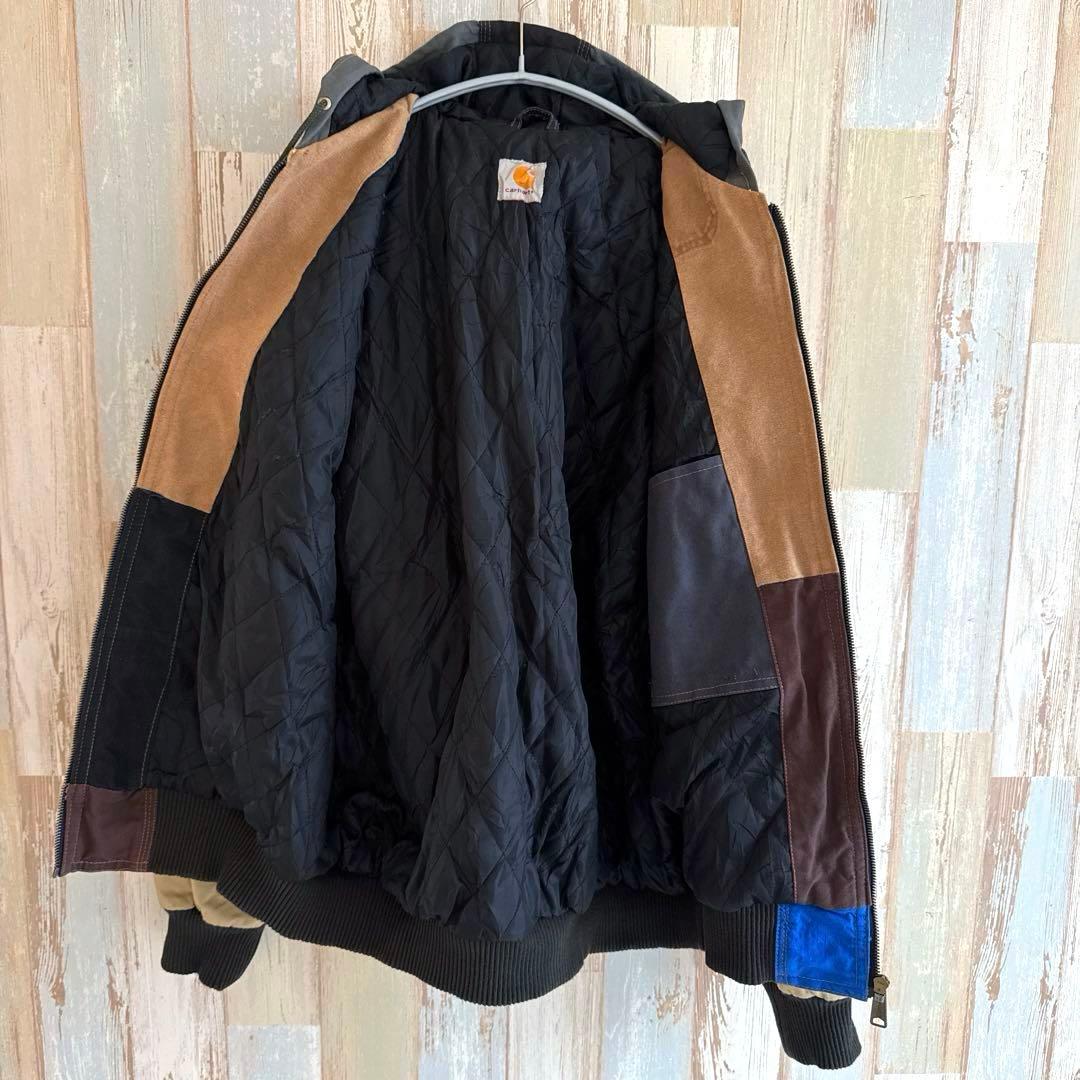 希少美品 carharttリメイク L-XL相当アクティブジャケットダック一点物