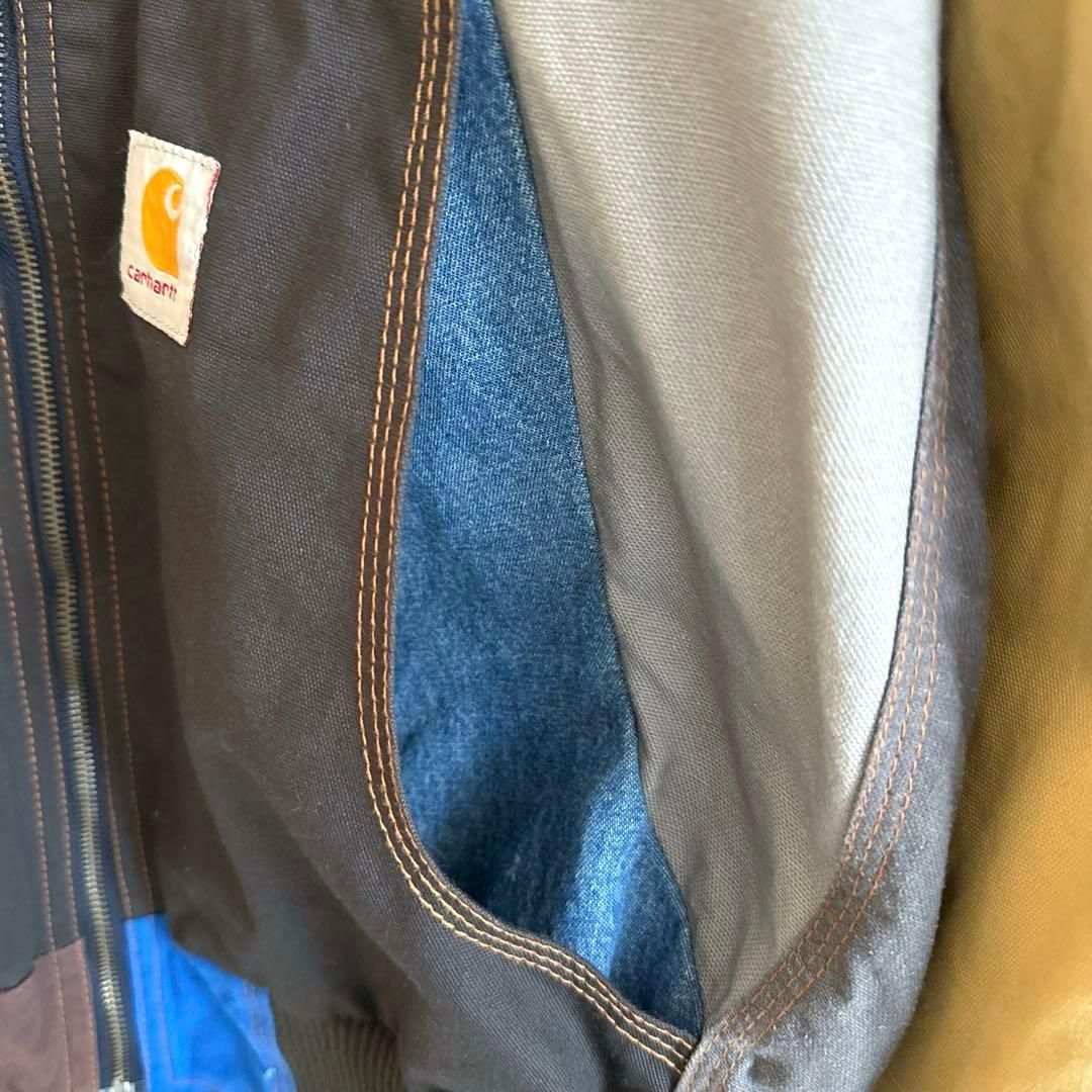希少美品 carharttリメイク L-XL相当アクティブジャケットダック一点物