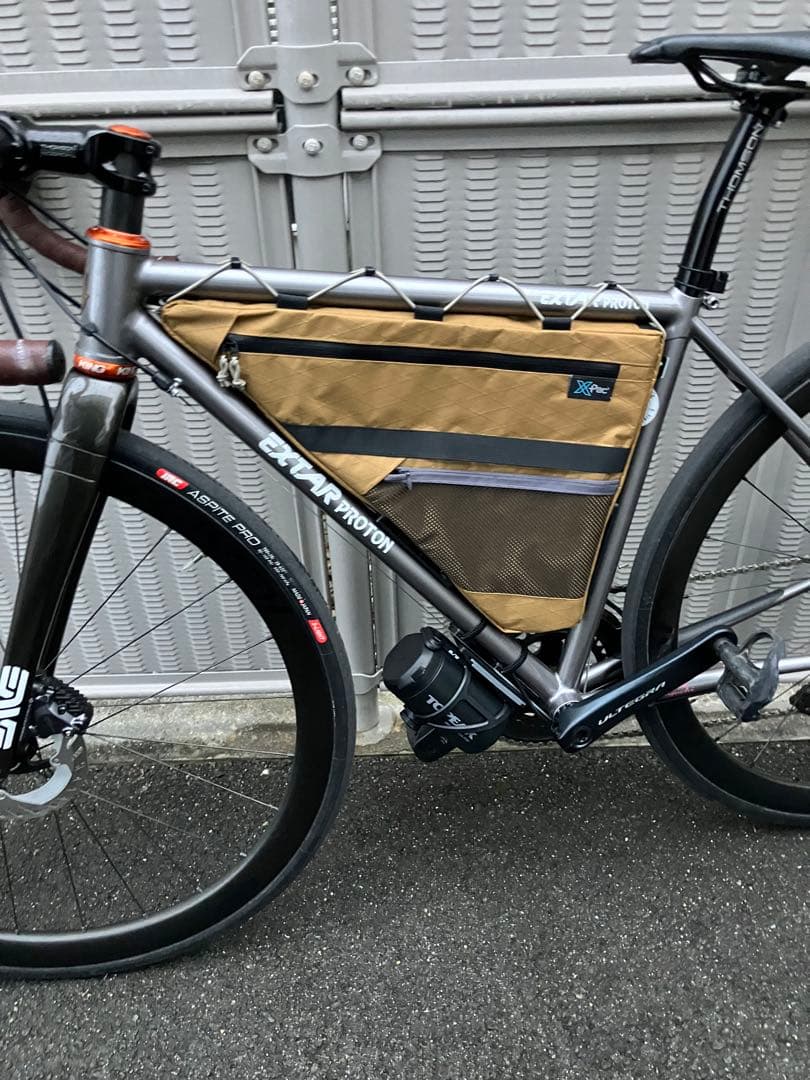 ハンドメイドフルフレームバッグ　X-PAC コヨーテブラウン　43.5cm