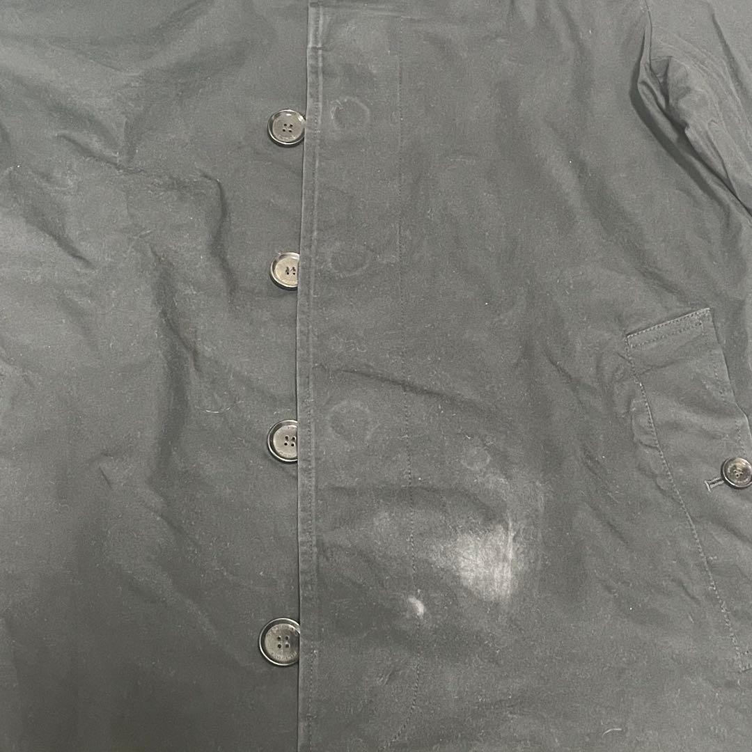 【希少】バーバリーロンドン ステンカラーコート ノバチェック ブラック S