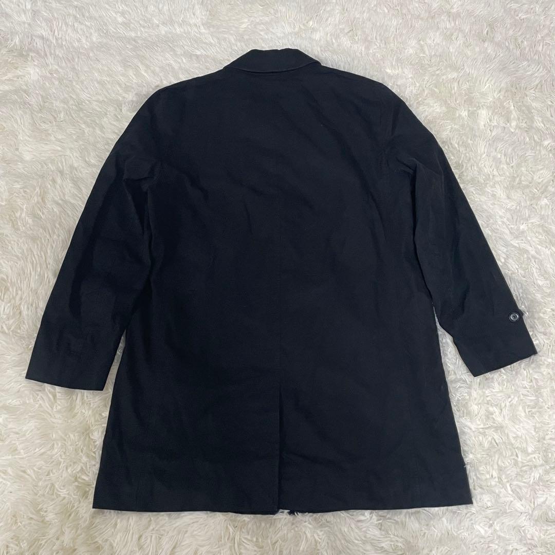 【希少】バーバリーロンドン ステンカラーコート ノバチェック ブラック S