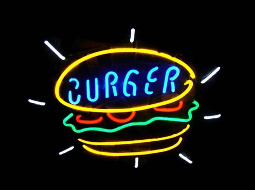 オーダーメイド　バーガーデザイン　ネオンサインLED看板　オリジナル　ネオン管