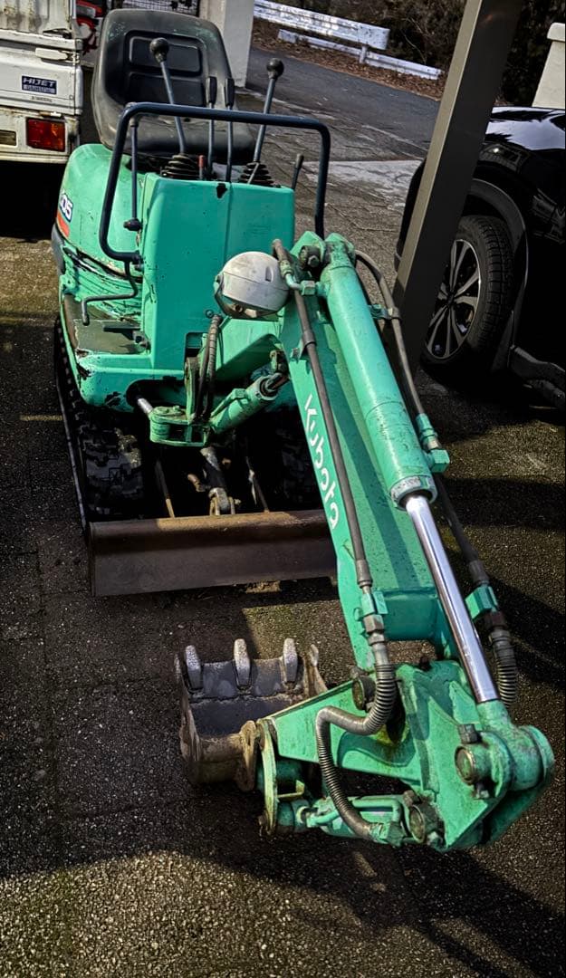 クボタバックホー K005- 小型油圧ショベル，長野県飯田市、（引取限定）