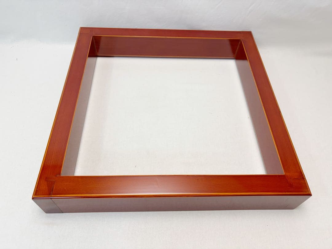 ほぼ未使用 茶道具 飛騨春慶塗 炉縁 天然木製 広間 茶室 茶席 元箱