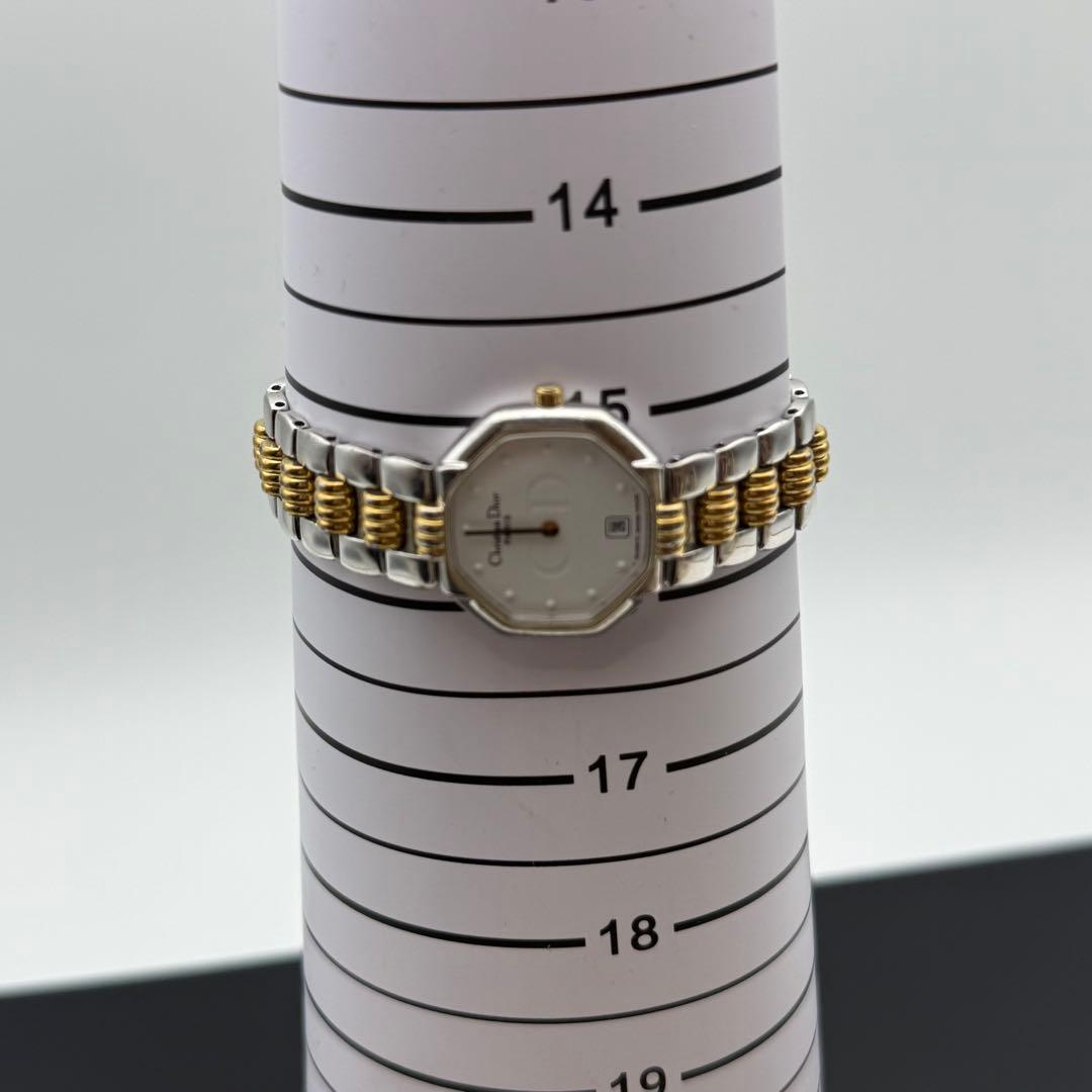 希少✨ディオール CD 腕時計 オクタゴン コンビカラー デイト クォーツ