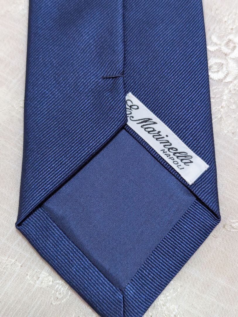 新品未使用★マリネッラ　シルクタイ　ネイビー　ソリッドタイ