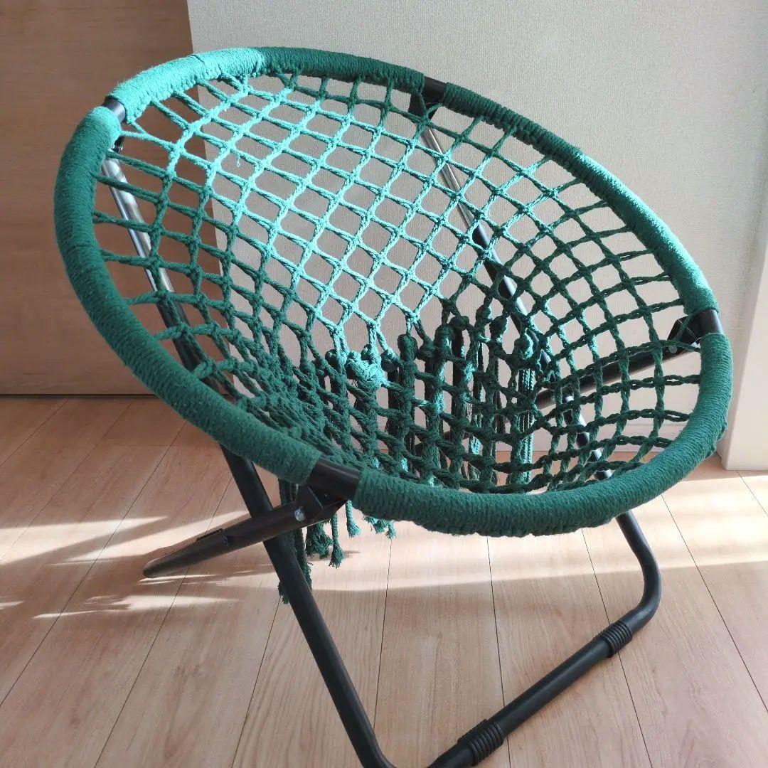【良品】a.depecheアデペシュハンモック フォールディングチェア グリーン