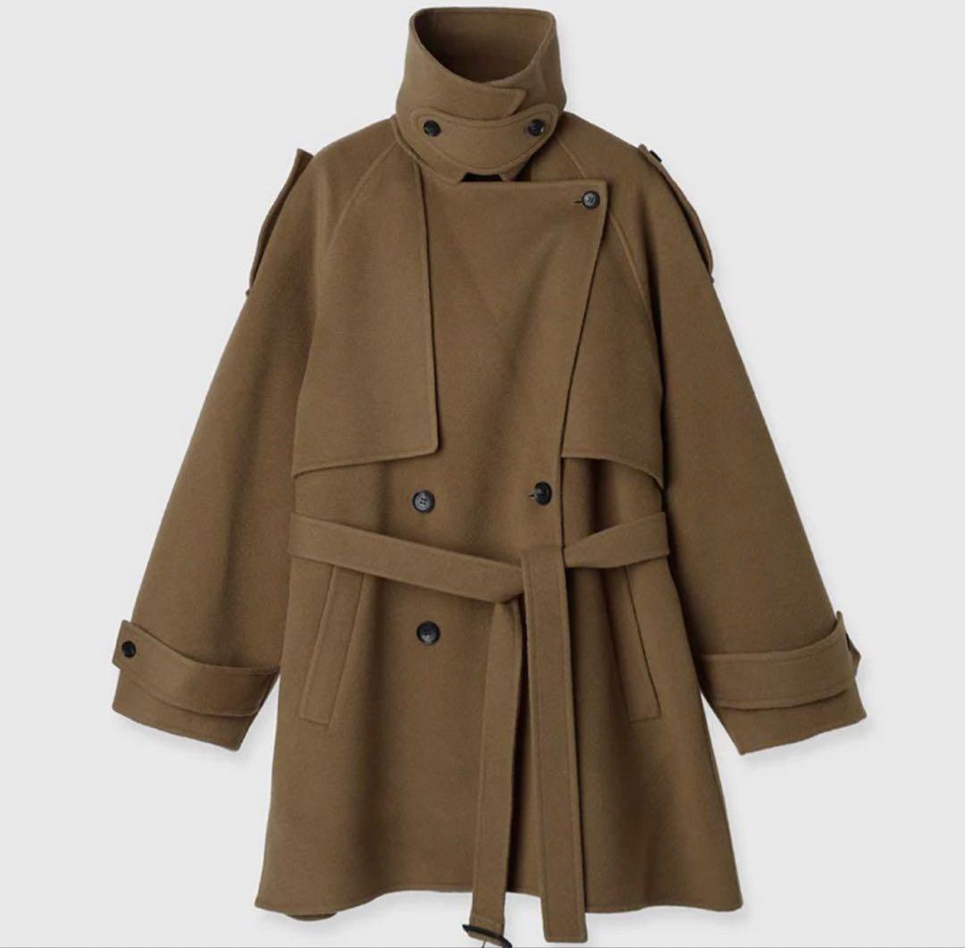 新品タグ付き anuans リバーウールミドルトレンチコート