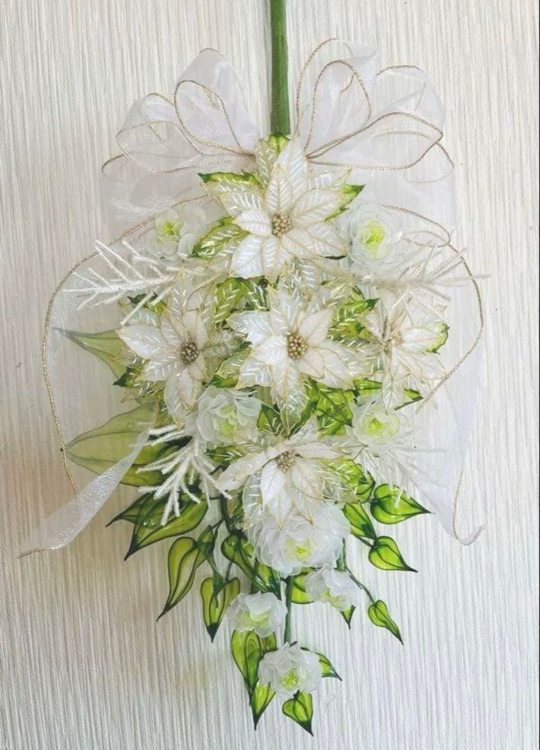 アメリカンフラワー　ディップフラワー　NO.193（ポインセチア・サマースノー）