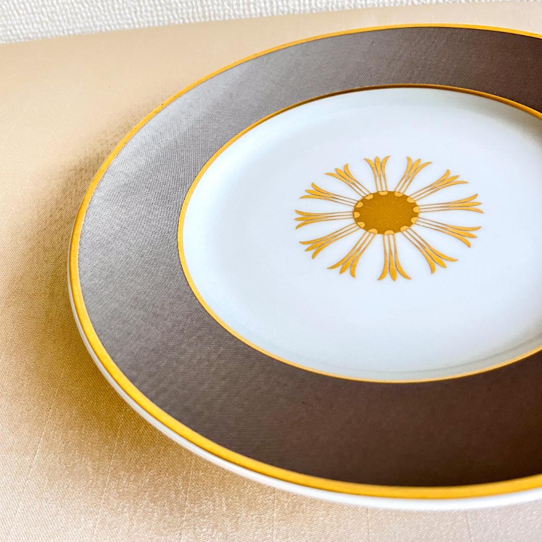 ★新品未使用★フランス製シャビーシックな ミドルプレート 4枚