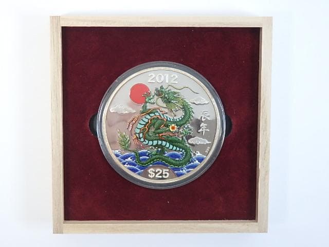 2012年 クック諸島 昇龍 25ドル 5oz銀貨