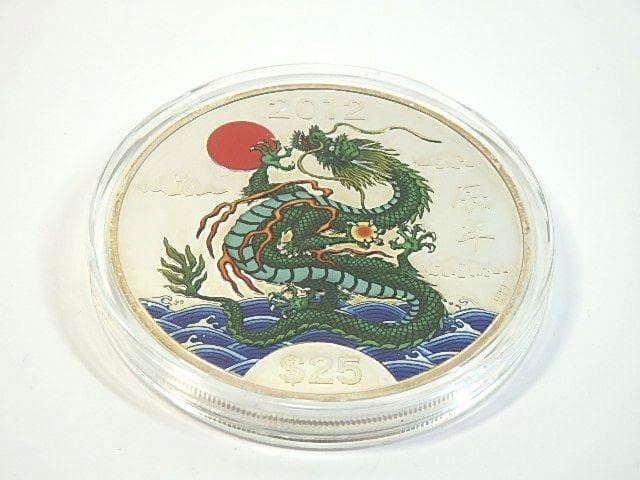 2012年 クック諸島 昇龍 25ドル 5oz銀貨