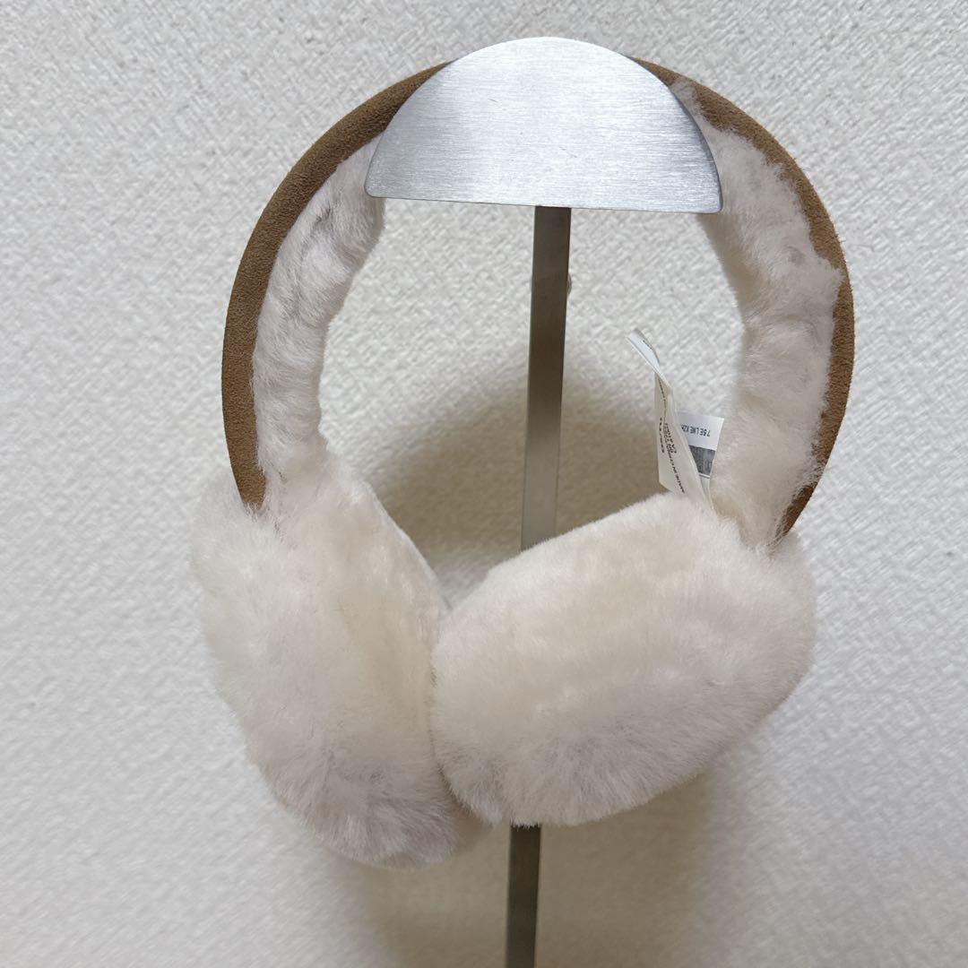 アグ シープスキン エンブロイダリー イヤーマフ チェスナット
