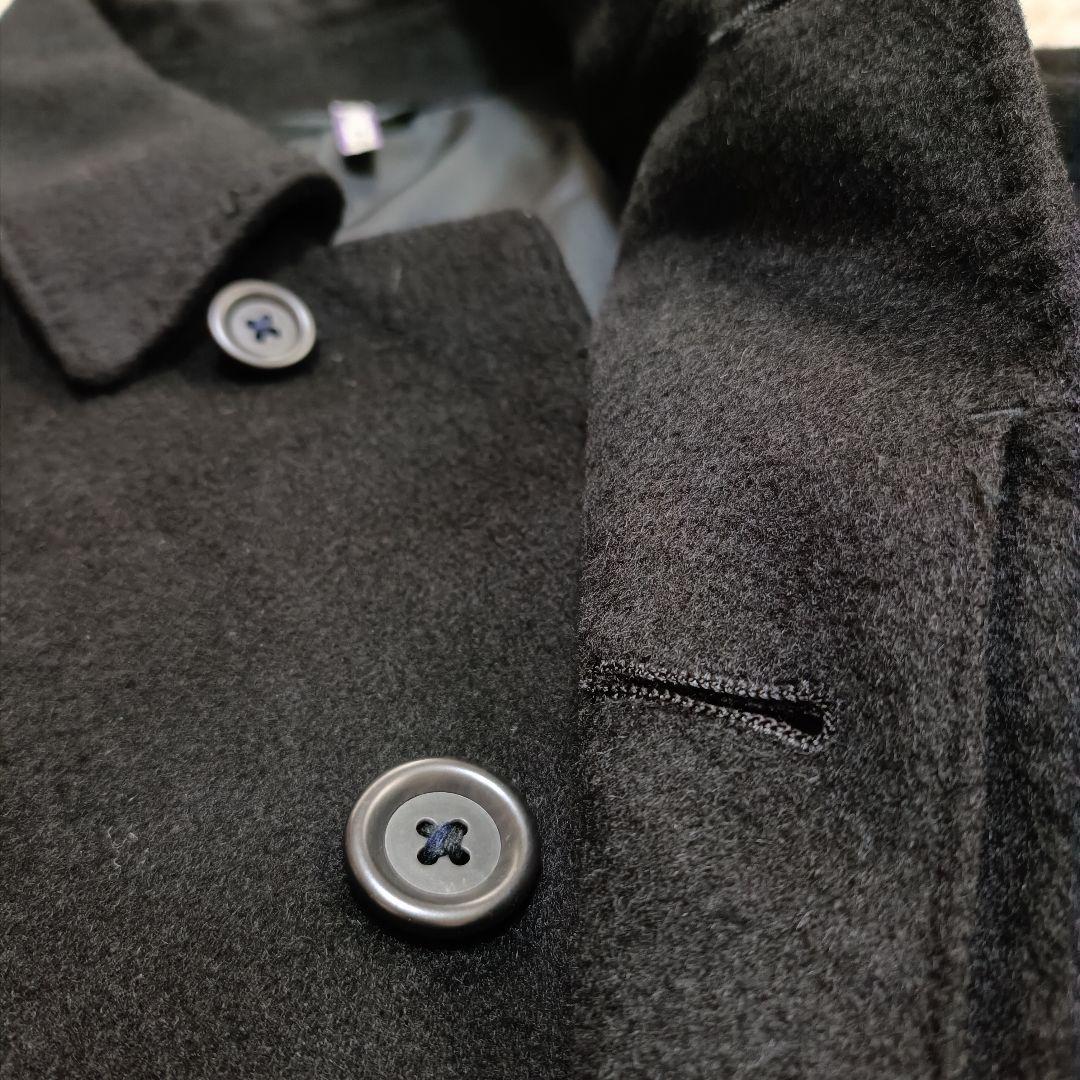 【美品】五大陸 カシミヤ100% ステンカラー ロングコート 比翼仕立て XL