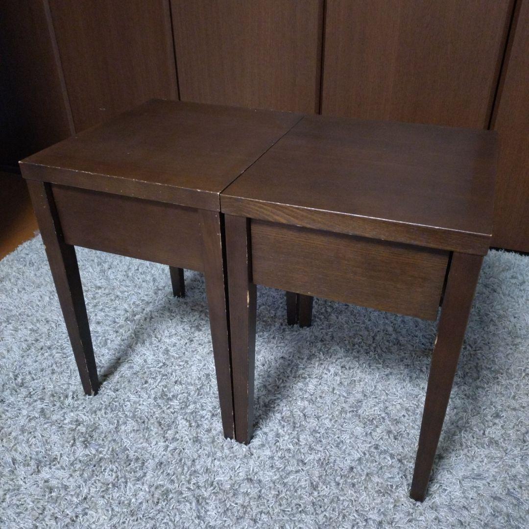 ケユカ サイドテーブル 引き出し付　２個セット
