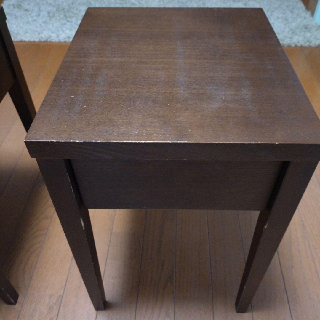 ケユカ サイドテーブル 引き出し付　２個セット