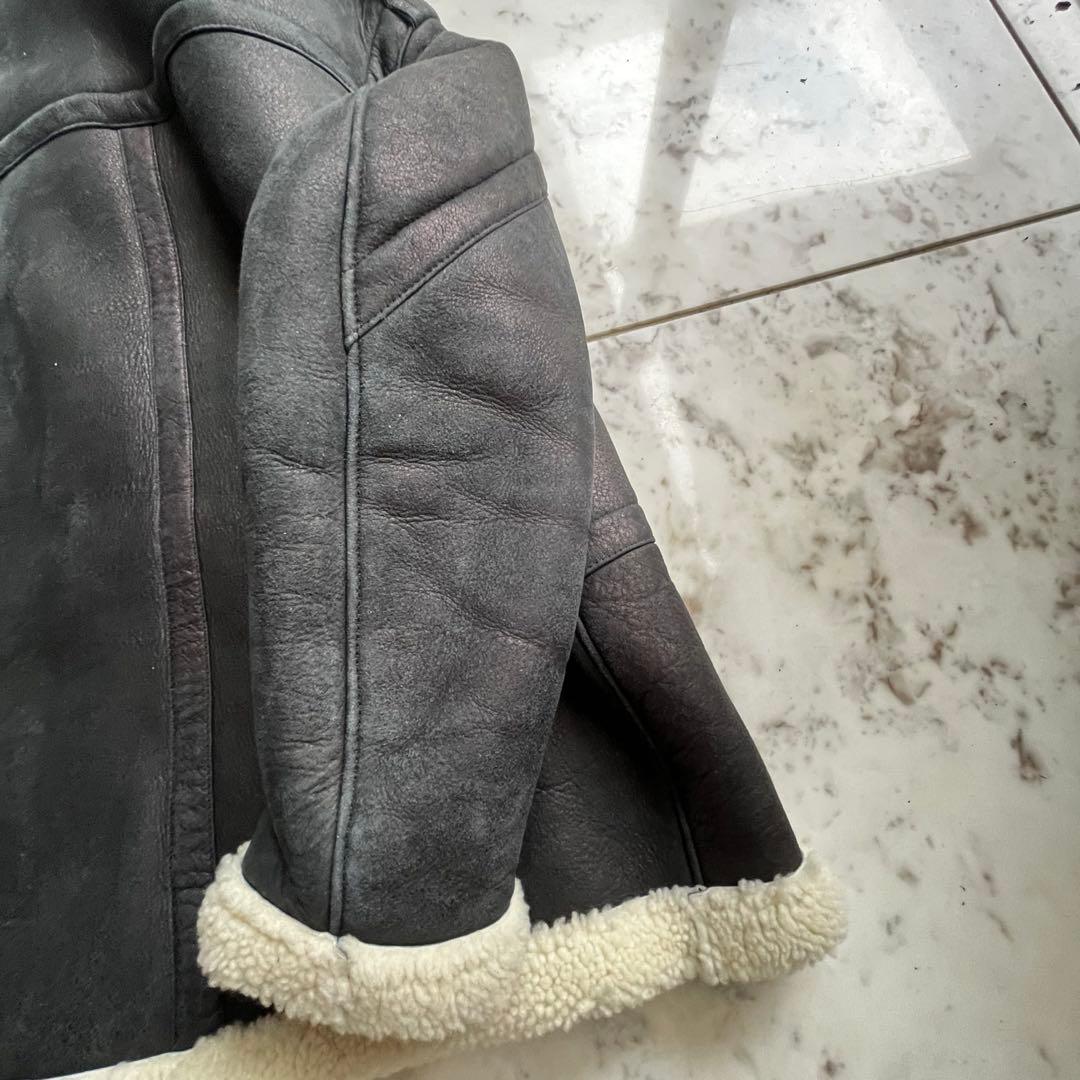 ぽ*ー様 最終価格GOLDEN  ムートンライダースジャケット ゴール