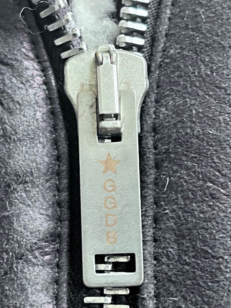 ぽ*ー様 最終価格GOLDEN  ムートンライダースジャケット ゴール