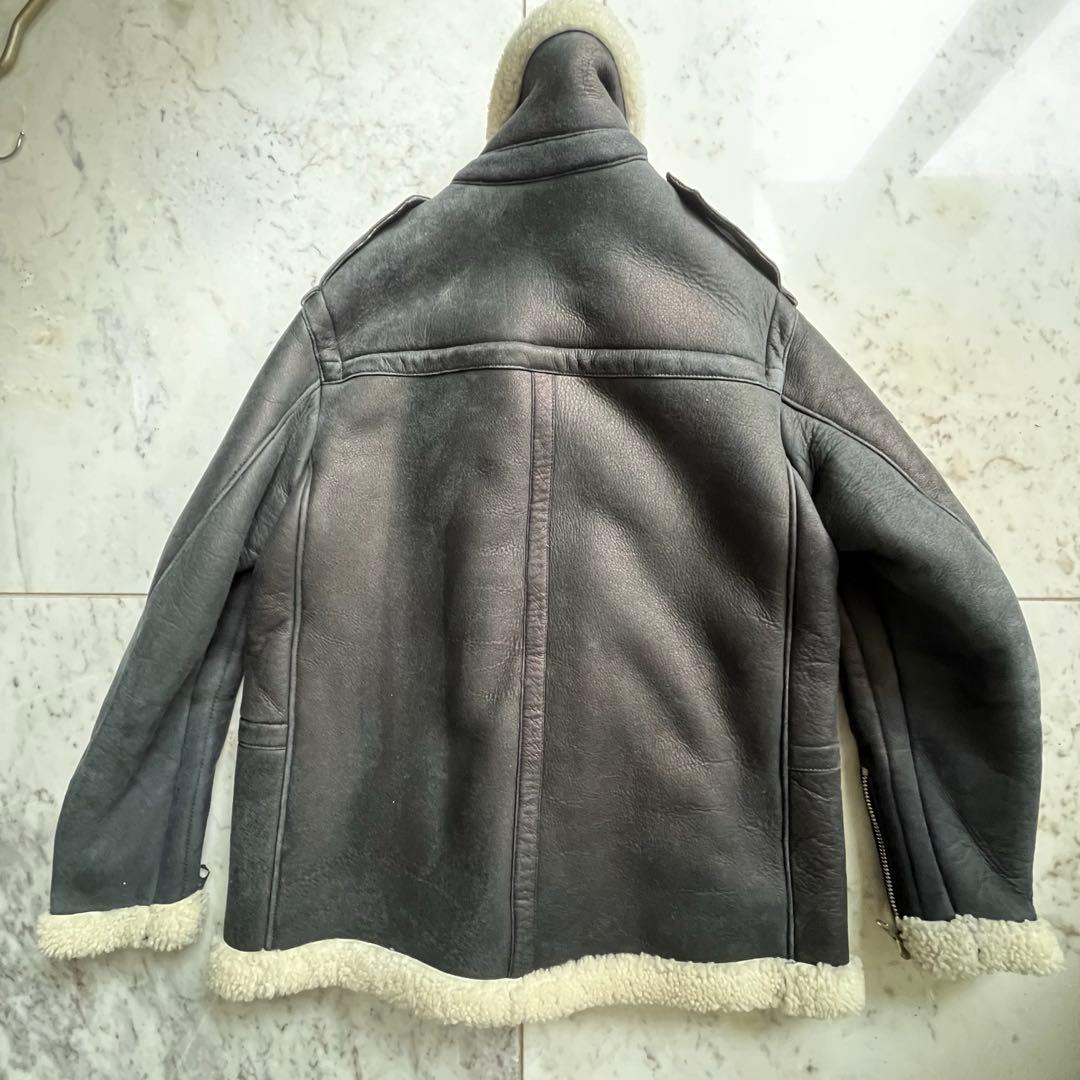 ぽ*ー様 最終価格GOLDEN  ムートンライダースジャケット ゴール