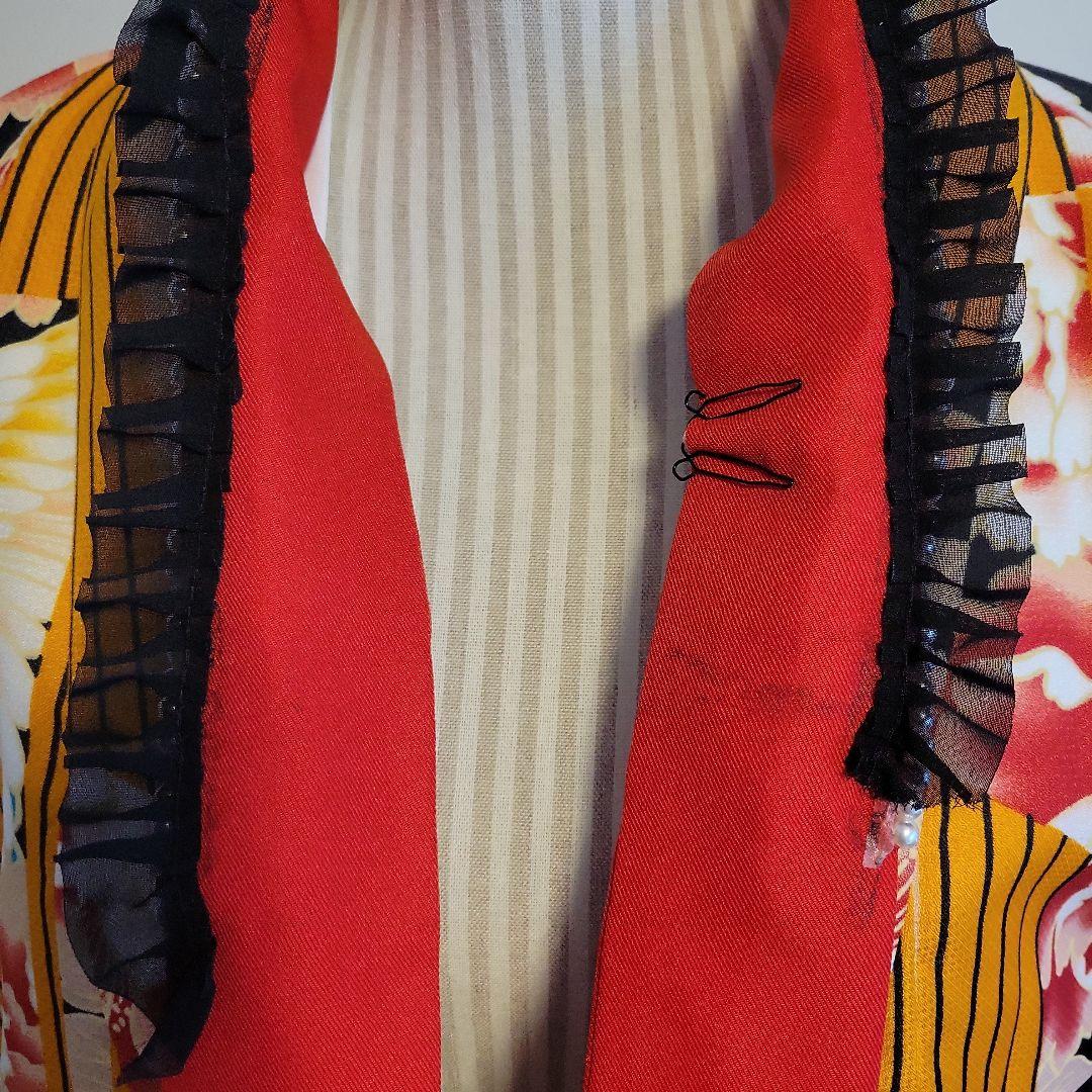 袴 4点セット + フリルレースパール 重ね衿 重ね襟