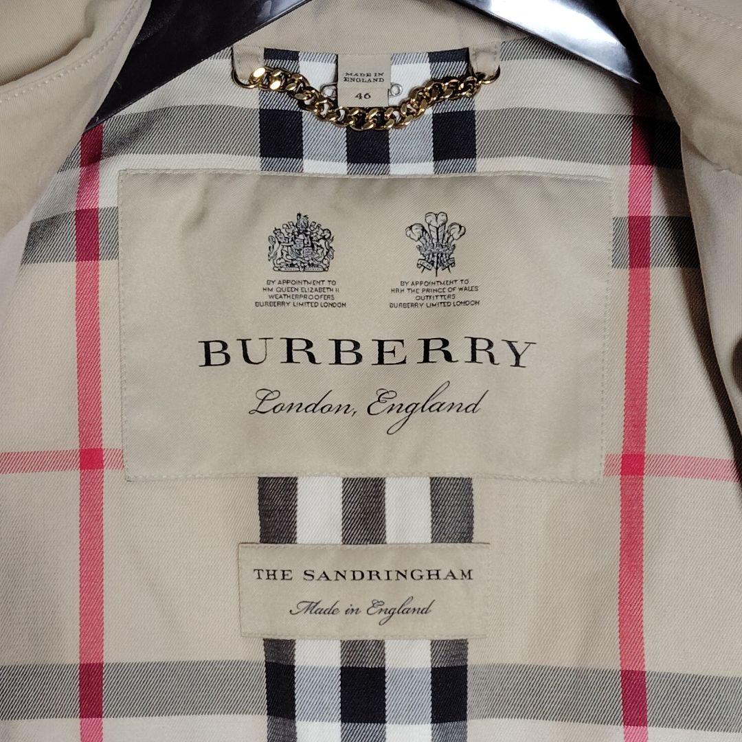 美品 バーバリー 現行 サンドリンガム トレンチコート ベージュ M ヘリテージ
