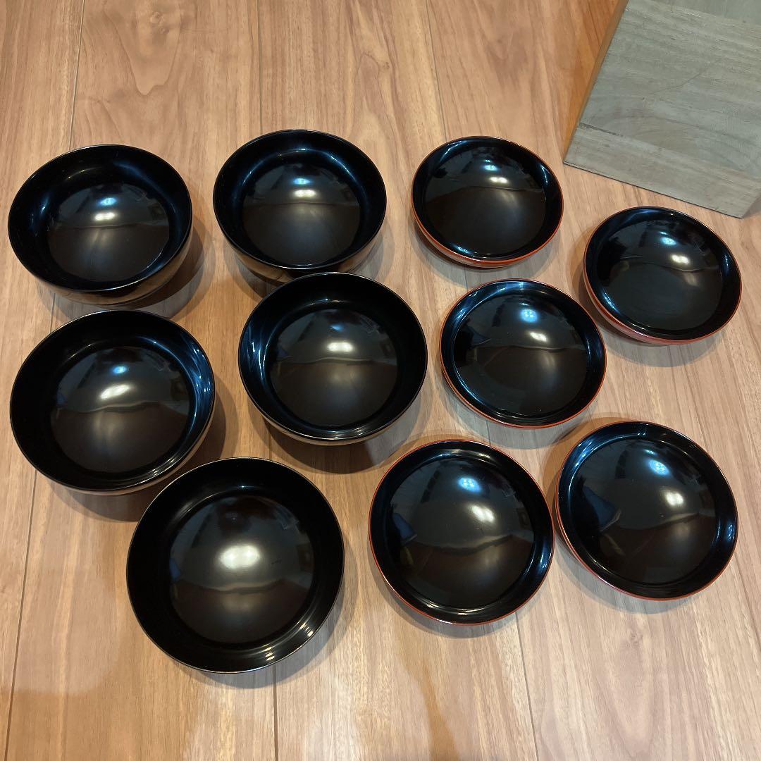 美品　平安堂　山田平安堂　日の出蓬莱椀　五客