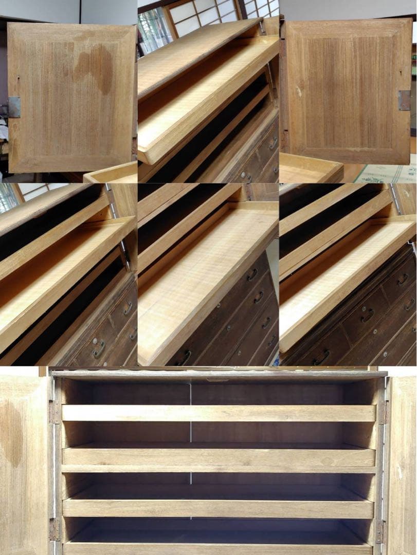 レア アンティーク ３段階 高級桐箪笥 昭和 タンス チェスト きり 家具