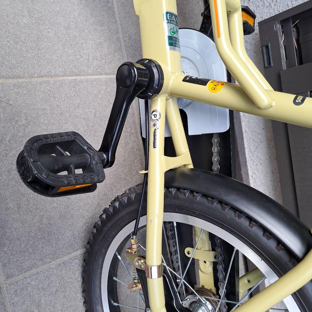 LOG 幼児用自転車 ベージュ 前面バスケット、補助輪付き