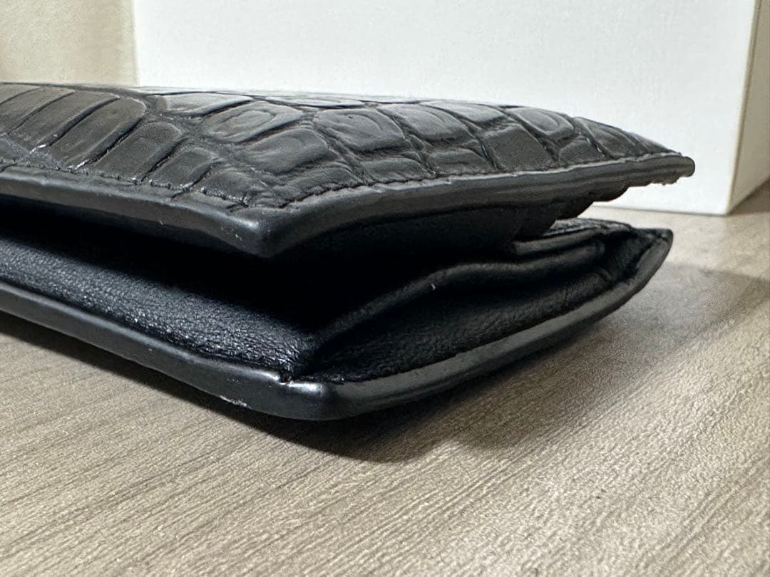 ※2026/01/04〜配送可能　SAINT LAURENT 財布　クロコ型押し