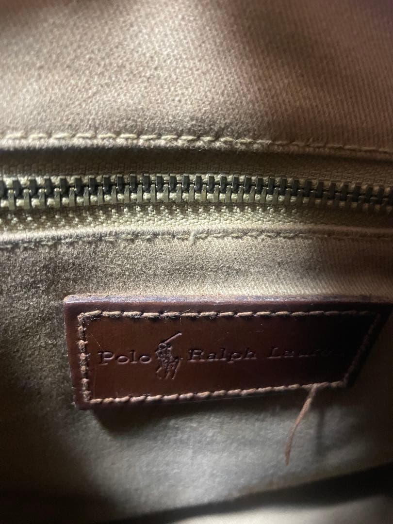 [90s]POLO RALPH LAURENチェック柄レザーミニボストンバッグ