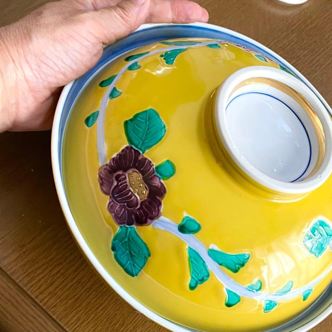 お値下げ！作家物　九谷焼　大振り　蓋物　金彩　逸品